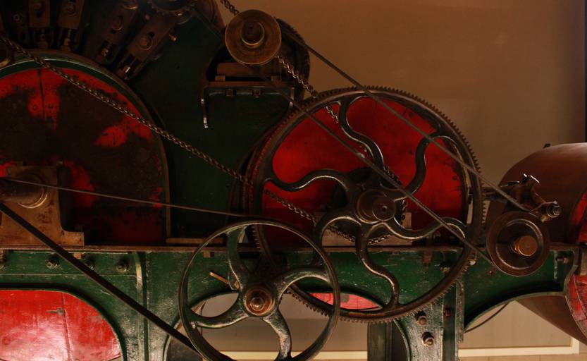 Dettaglio di un macchinario tessile